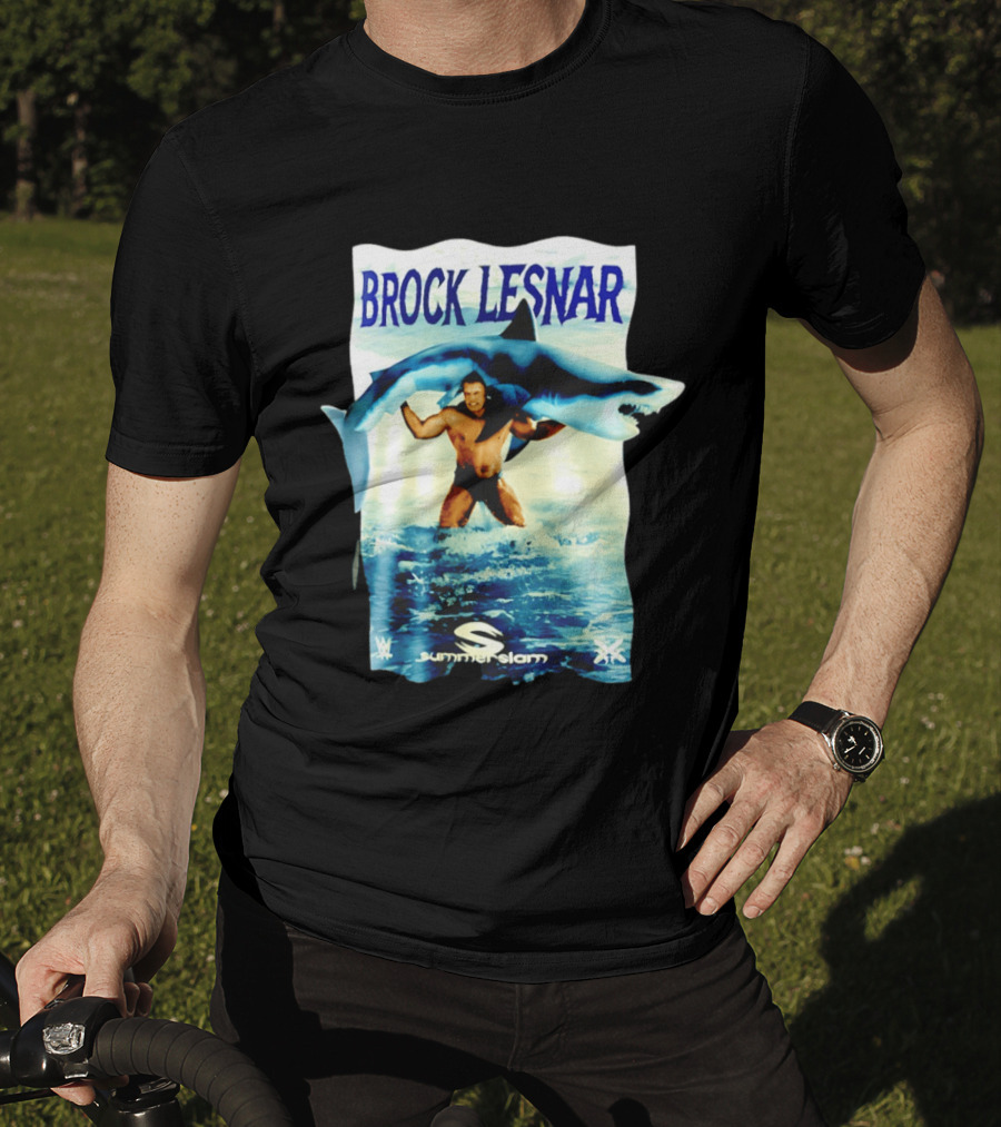 Brock Lesnar SummerSlam 2003 Shark WWE Wrestling Event T-Shirt