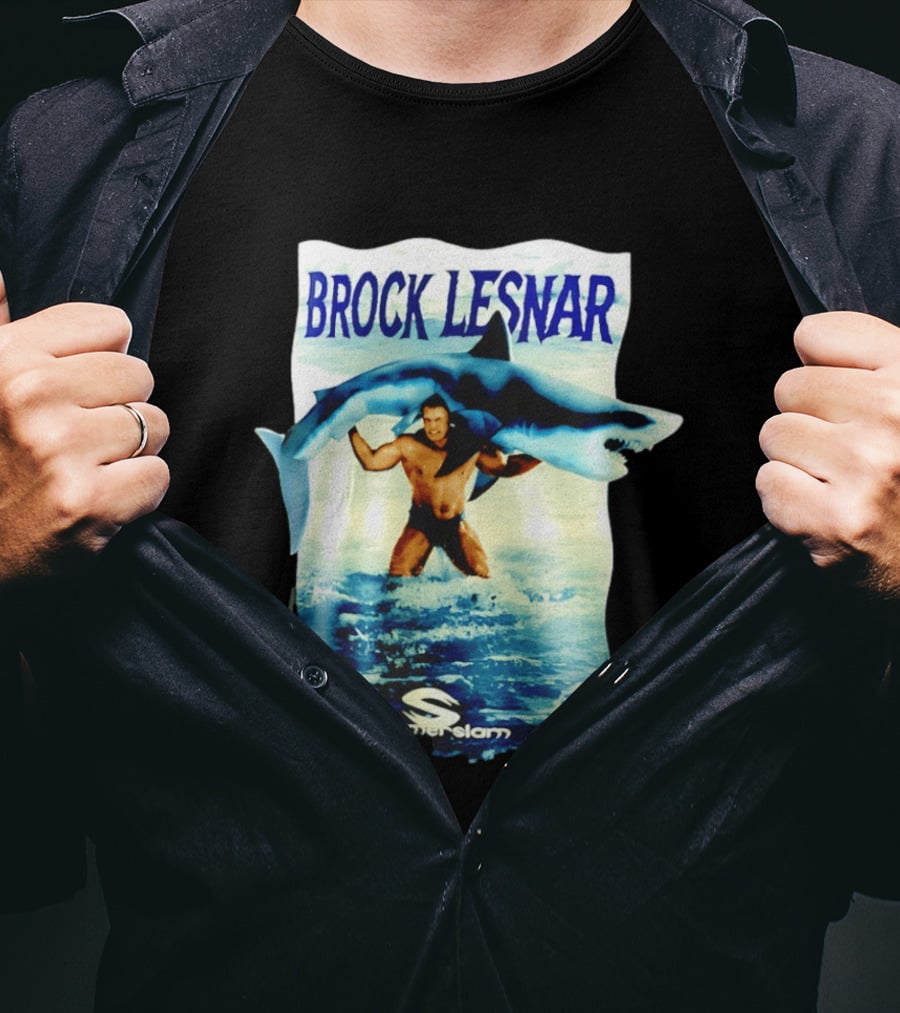 Brock Lesnar SummerSlam 2003 Shark WWE Wrestling Event T-Shirt