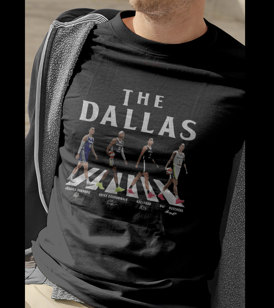 Jessica Shepard Arike Ogunbowale Azzi Fudd Paige Bueckers The Dallas Abbey Road Signatures T-Shirt