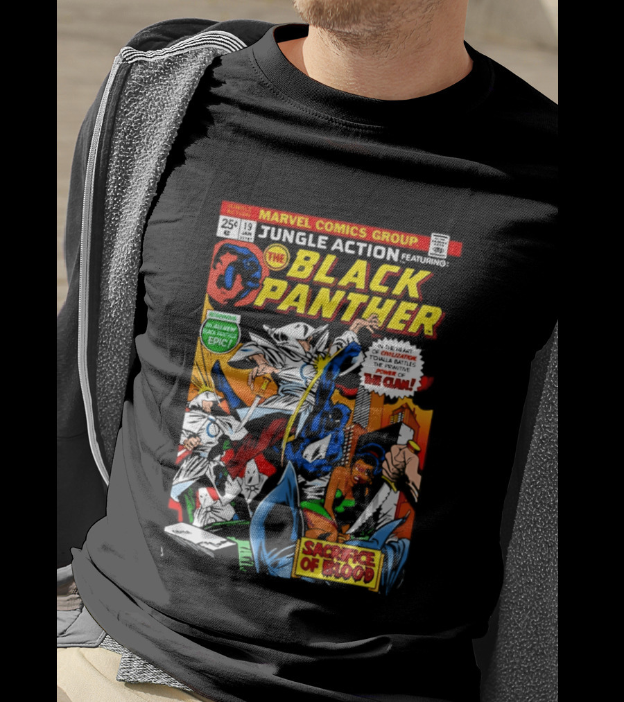 Jungle Action Featuring The Black Panther Marvel Comics Epic Sacrifice Of Blood T-Shirt