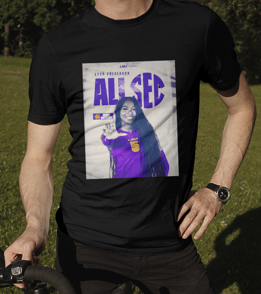 2026 Preseason All SEC Jurnee Robinson LSU Volleyball No 5 T-Shirt