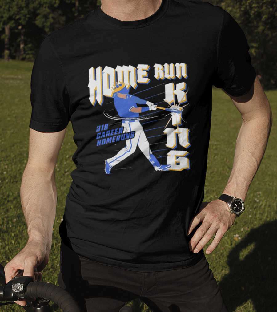 Kansas City Royals Home Run King 318 Career Homeruns Player With Crown T-Shirt