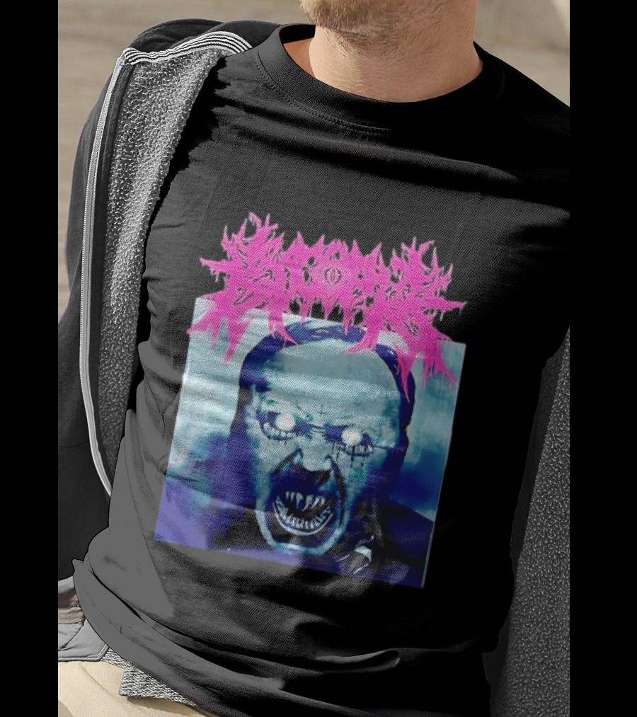 Gore Demon Face Glowing Eyes Death Metal Band T-Shirt