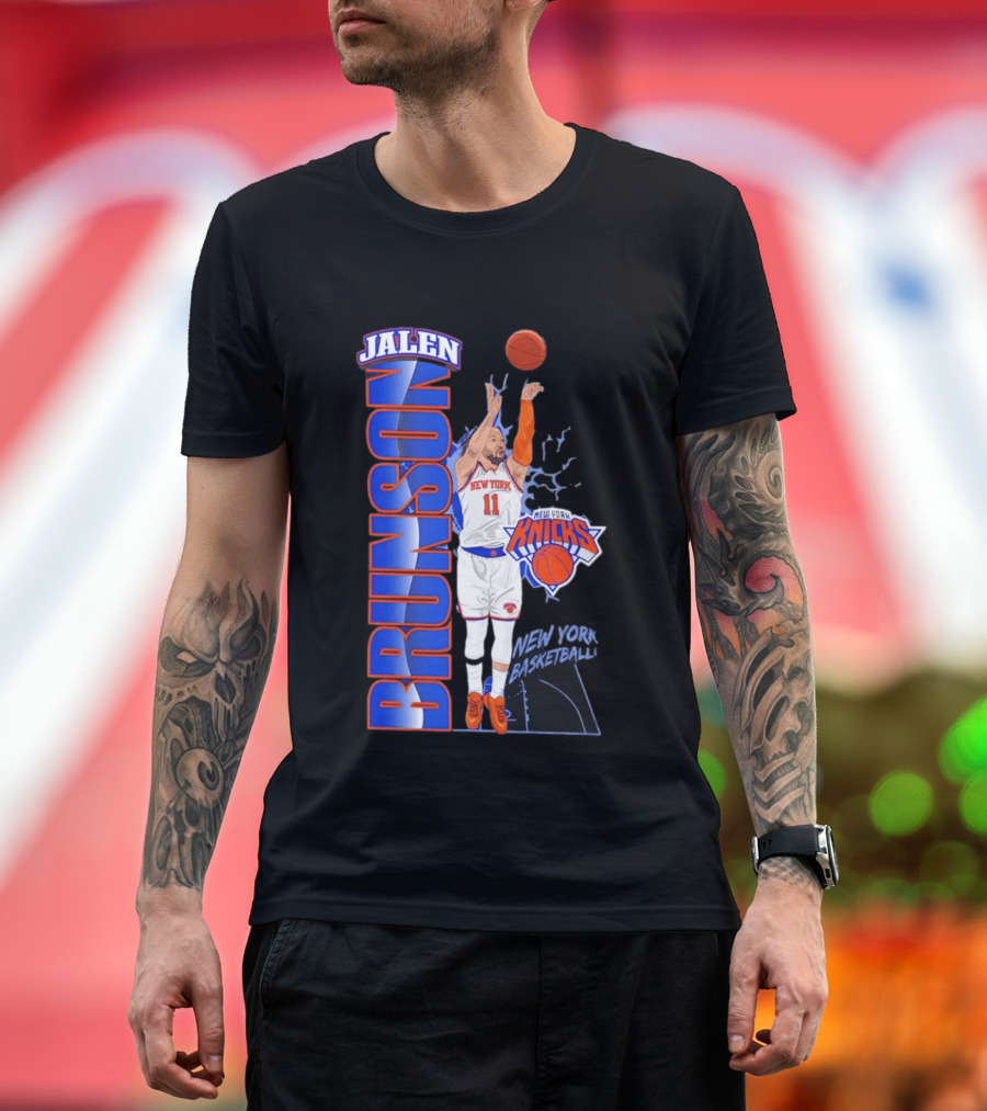 New York Knicks Jalen Brunson Basketball Number 11 T-Shirt