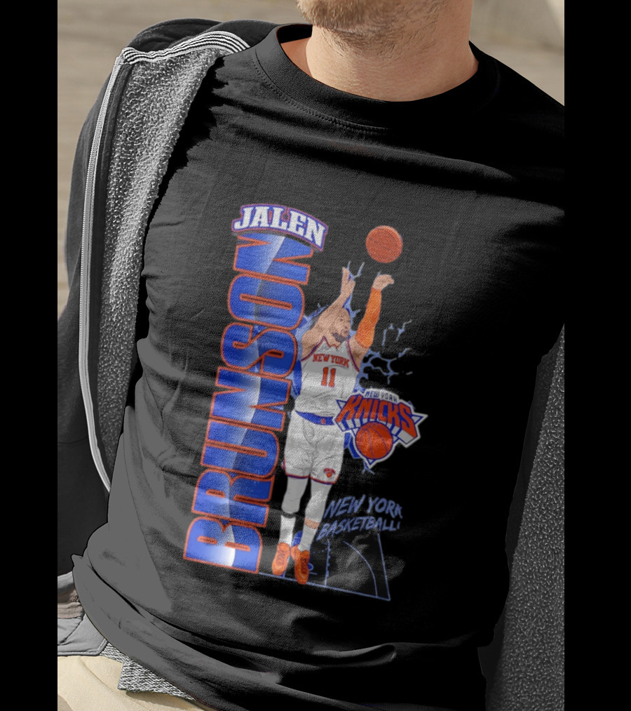 New York Knicks Jalen Brunson Basketball Number 11 T-Shirt