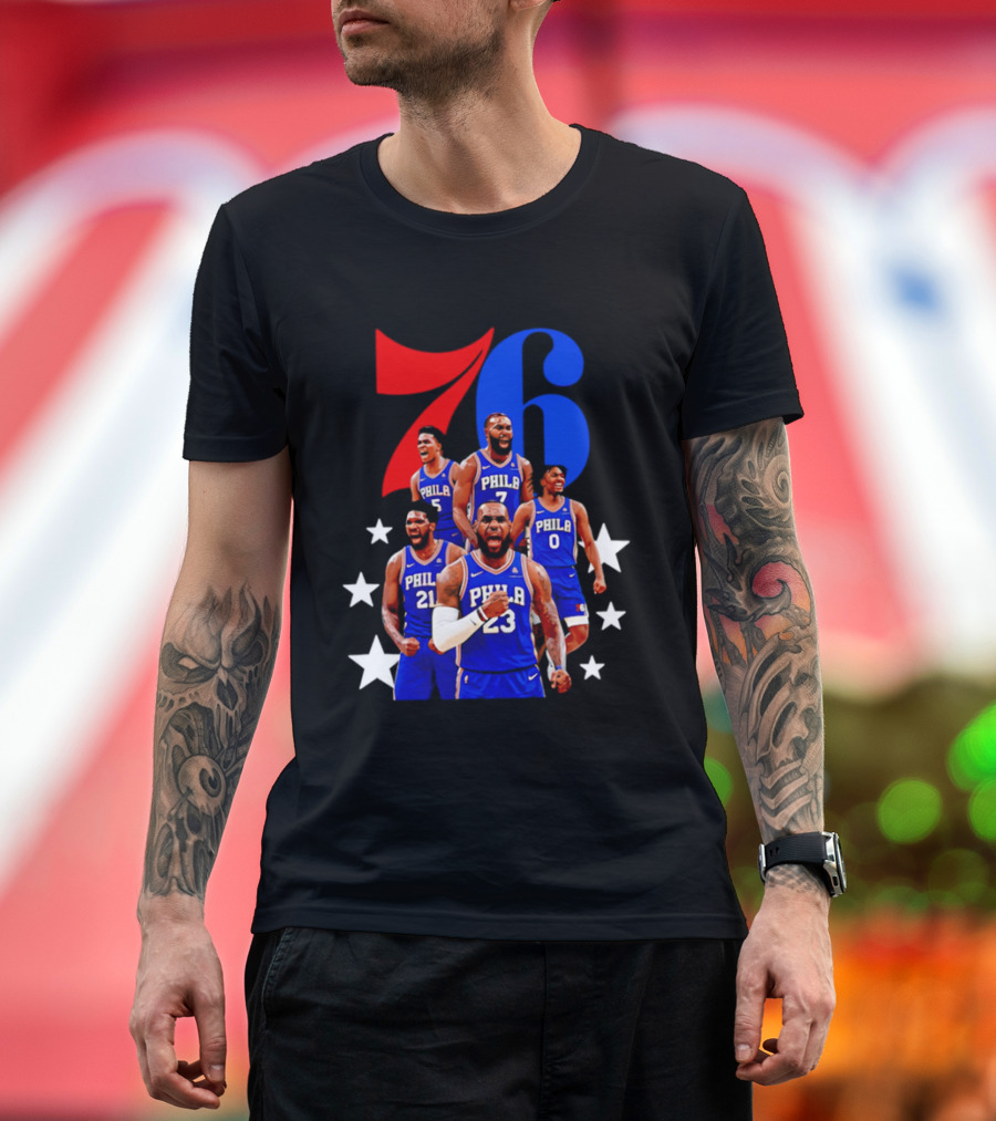 Philadelphia 76ers Players 23 21 7 0 Basketball Team Stars T-Shirt