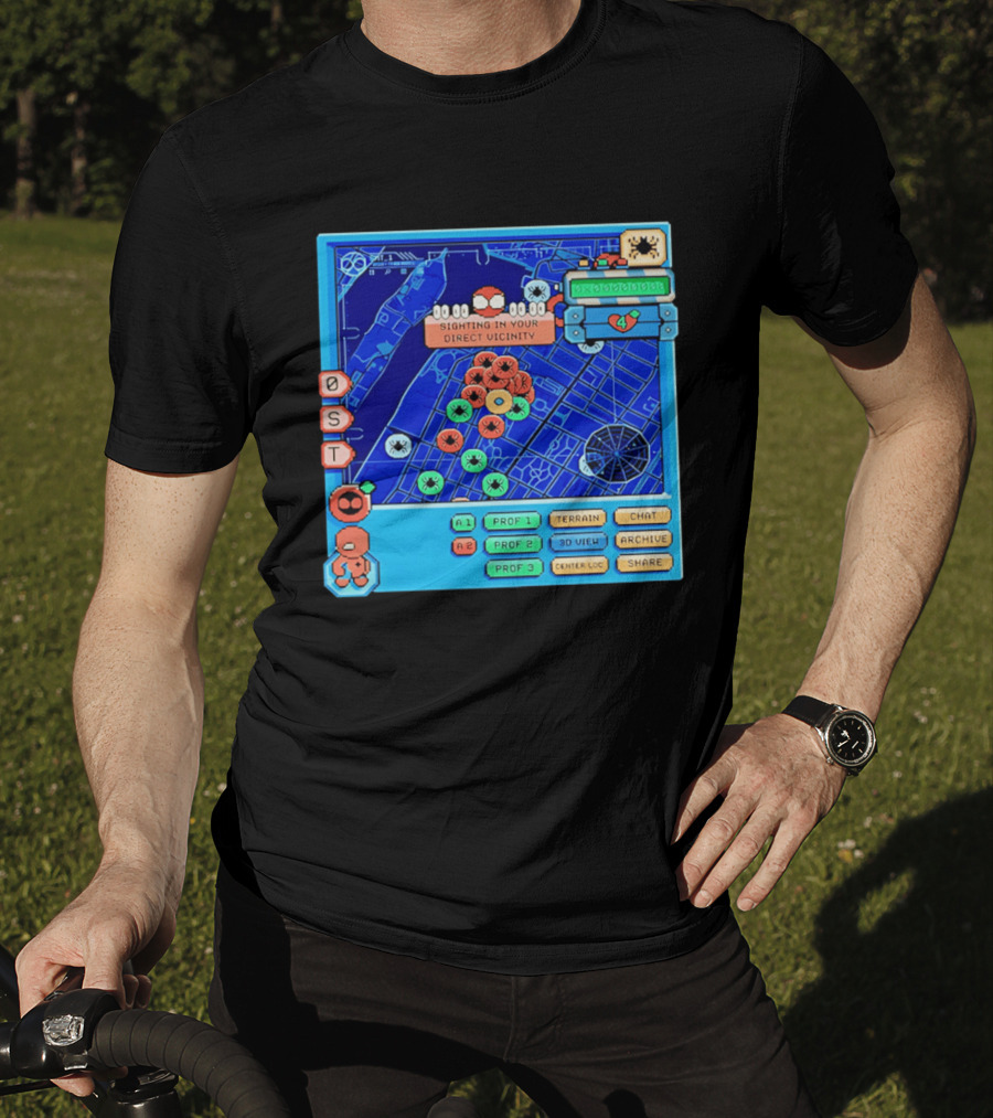 Sighting In Your Direct Vicinity Spider Man Pixel 00.00.00 T-Shirt