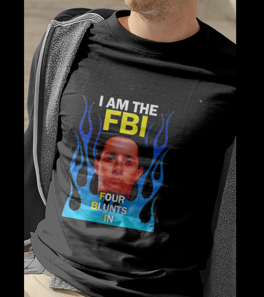 I Am The FBI Four Blunts In Special Agent Dale Cooper Blue Flame T-Shirt