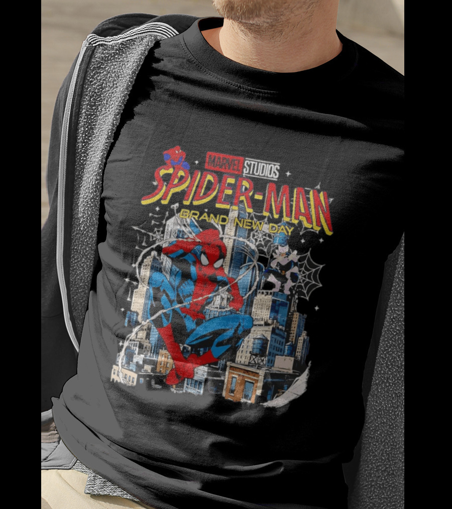 Marvel Studios Spider Man Brand New Day Web Hero City Swing Superhero T-Shirt