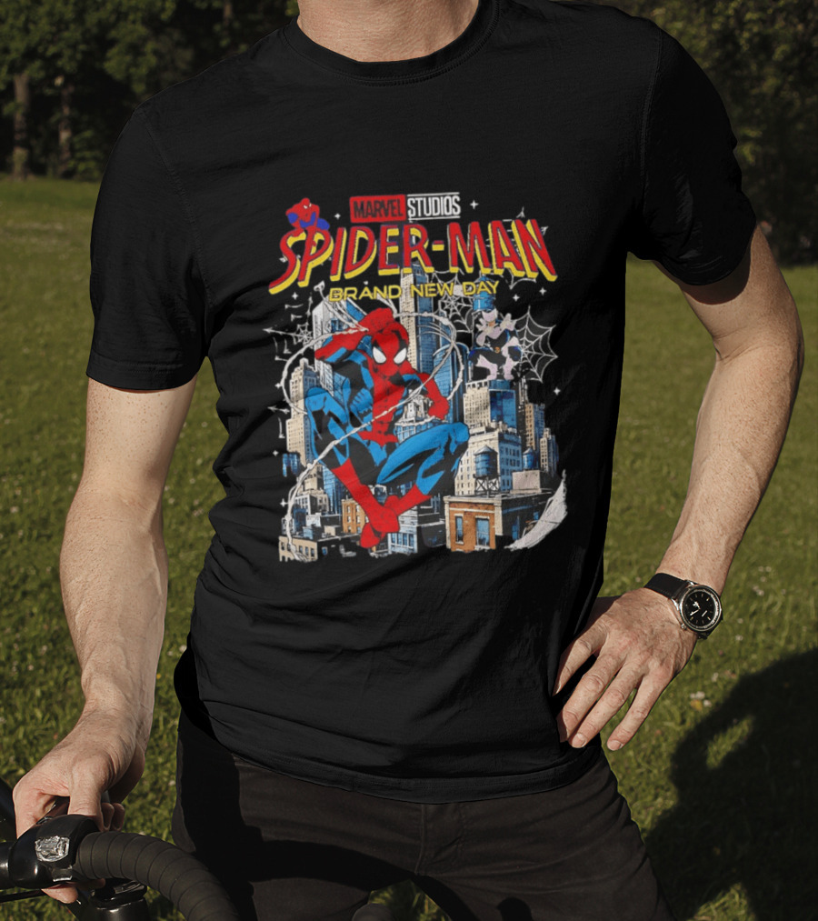 Marvel Studios Spider Man Brand New Day Web Hero City Swing Superhero T-Shirt