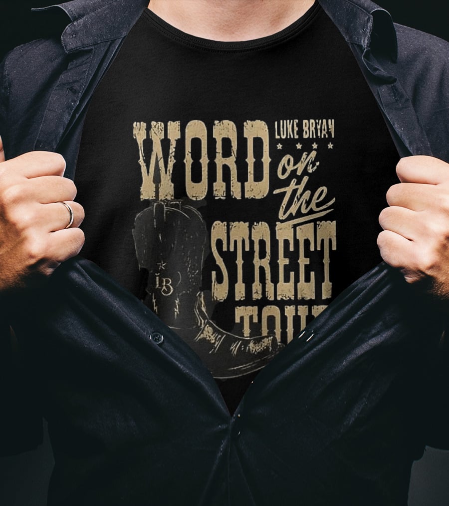 Luke Bryan Word On The Street Tour LB Boot T-Shirt