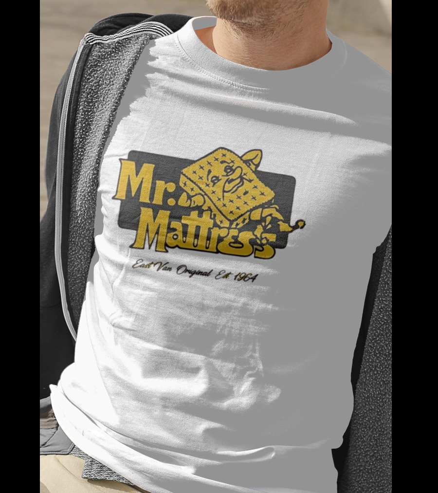 Mr Mattress East Van Original Est 1971 Flippable GOLD T-Shirt