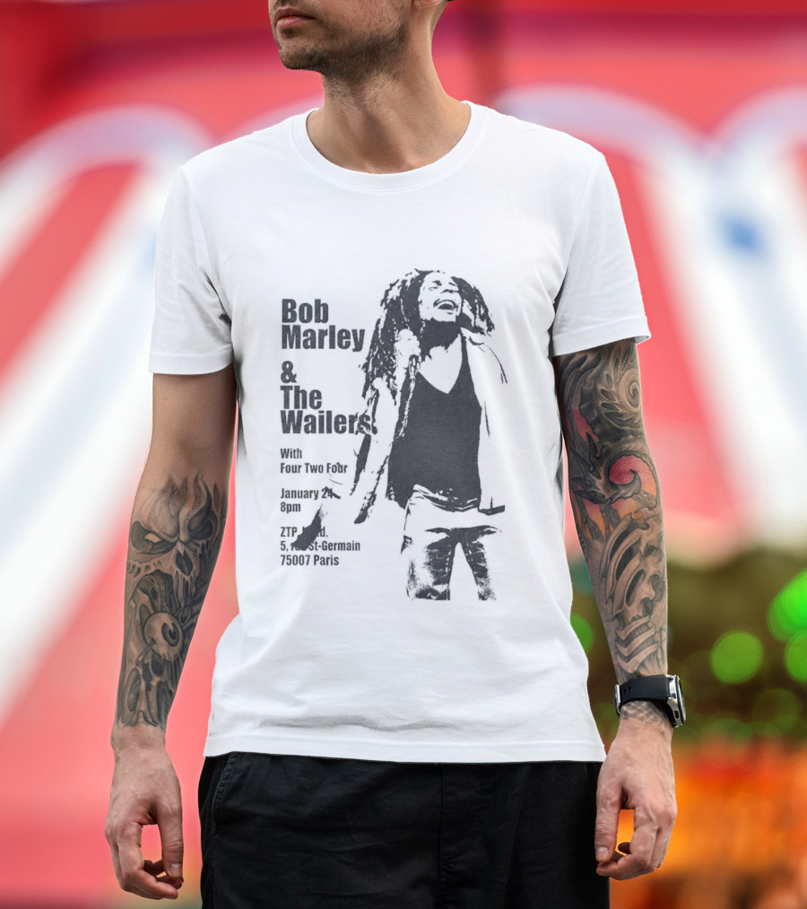 Bob Marley And The Wailers Hurricane Wisdom Kingston Jamaica Performance T-Shirt