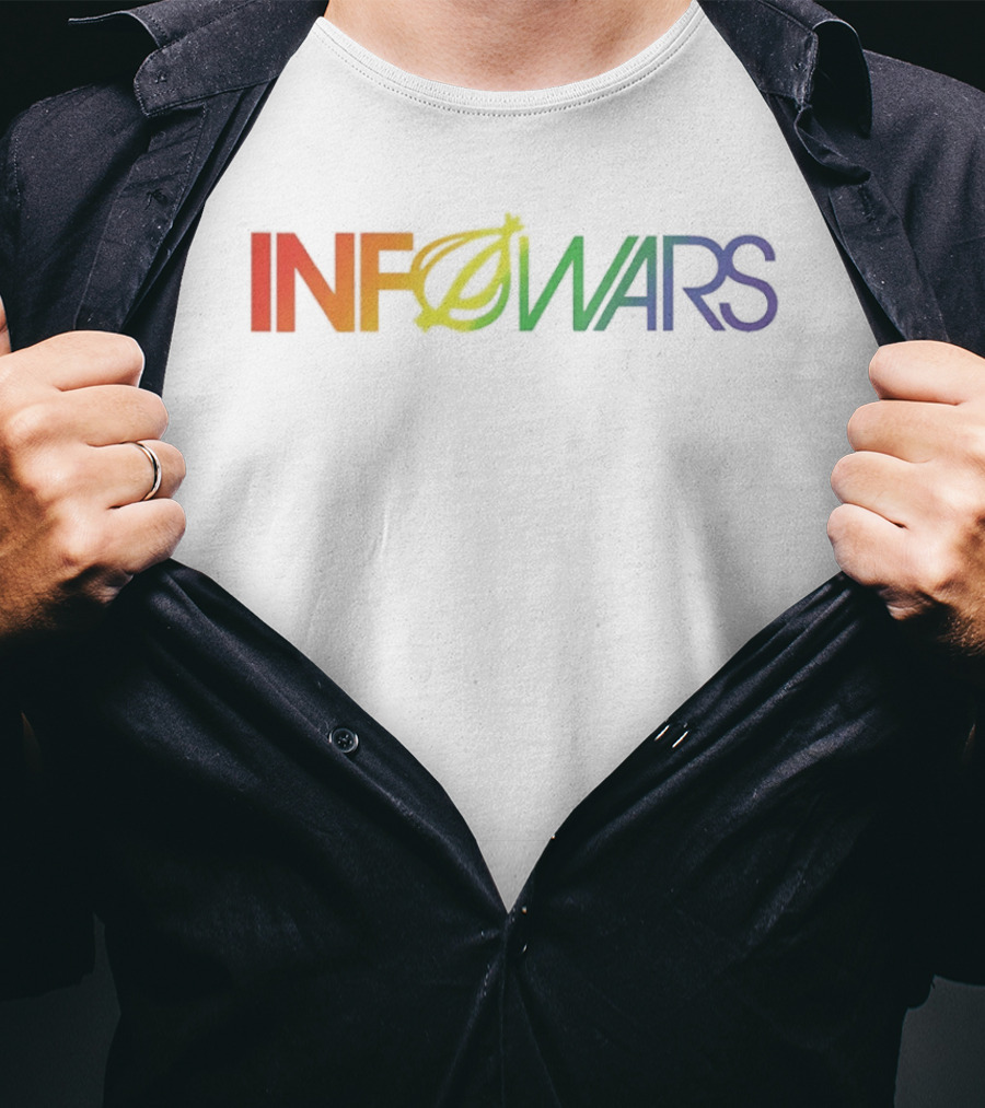 Infowars Alex Jones News Media Rainbow T-Shirt
