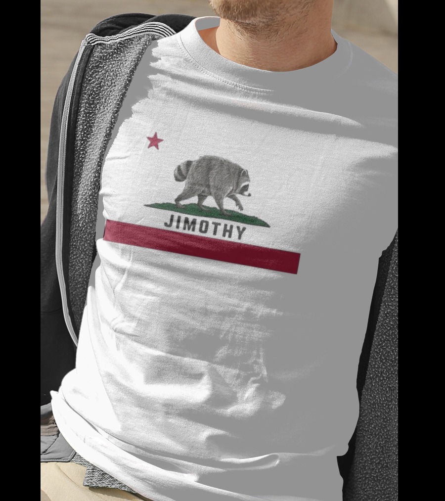 Jimothy Raccoon Republic Flag Star And Raccoon T-Shirt