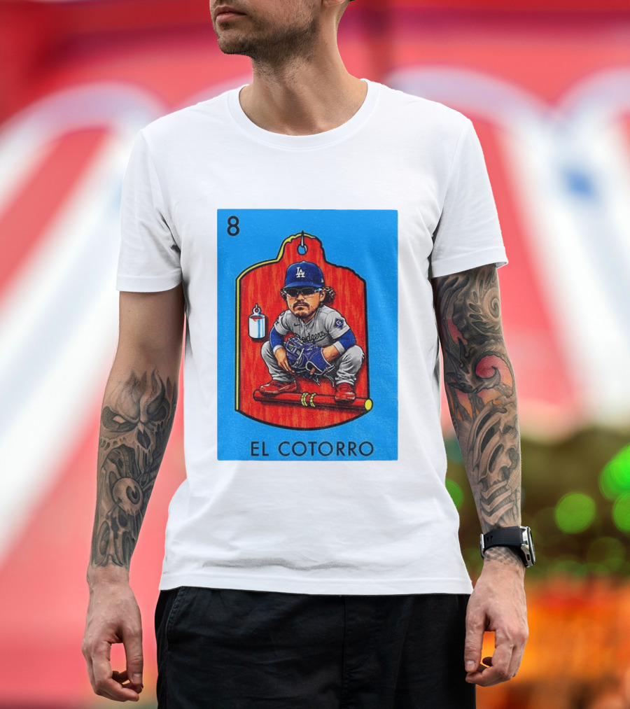 Joe Kelly Dodgers El Cotorro Loteria Card 8 T-Shirt