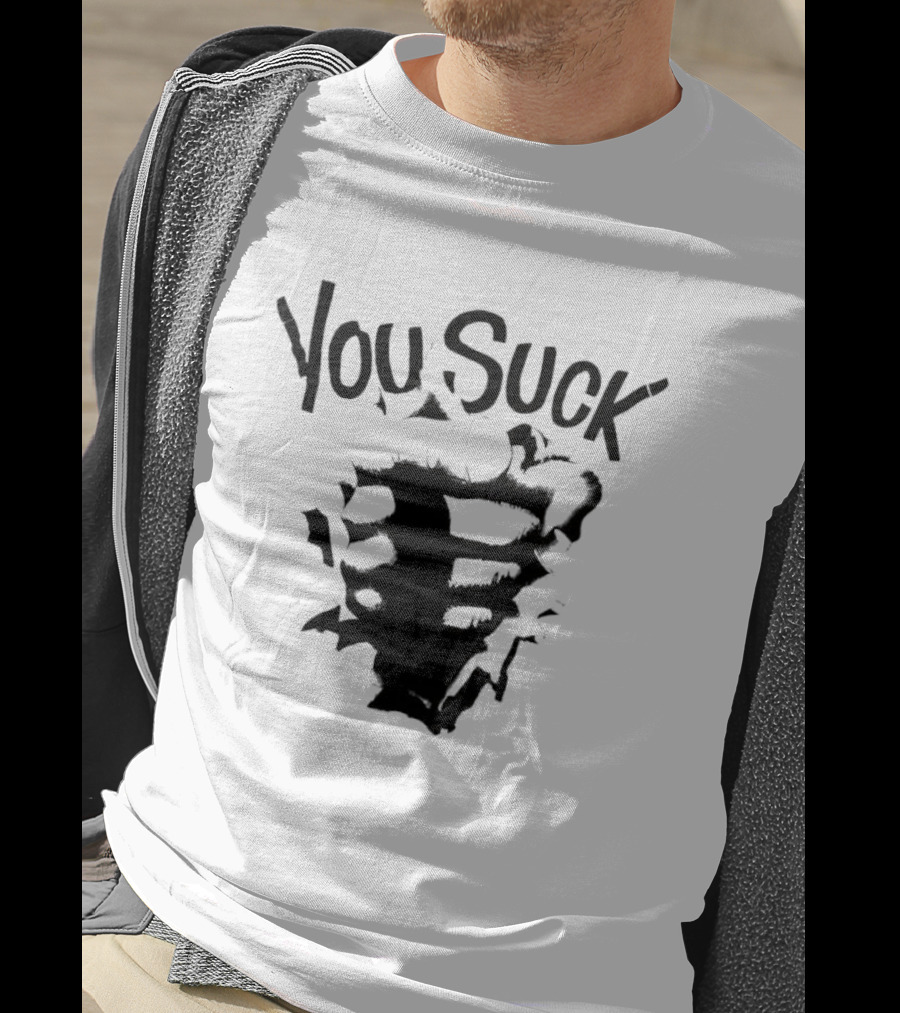 You Suck Horror Skeleton Ribcage T-Shirt