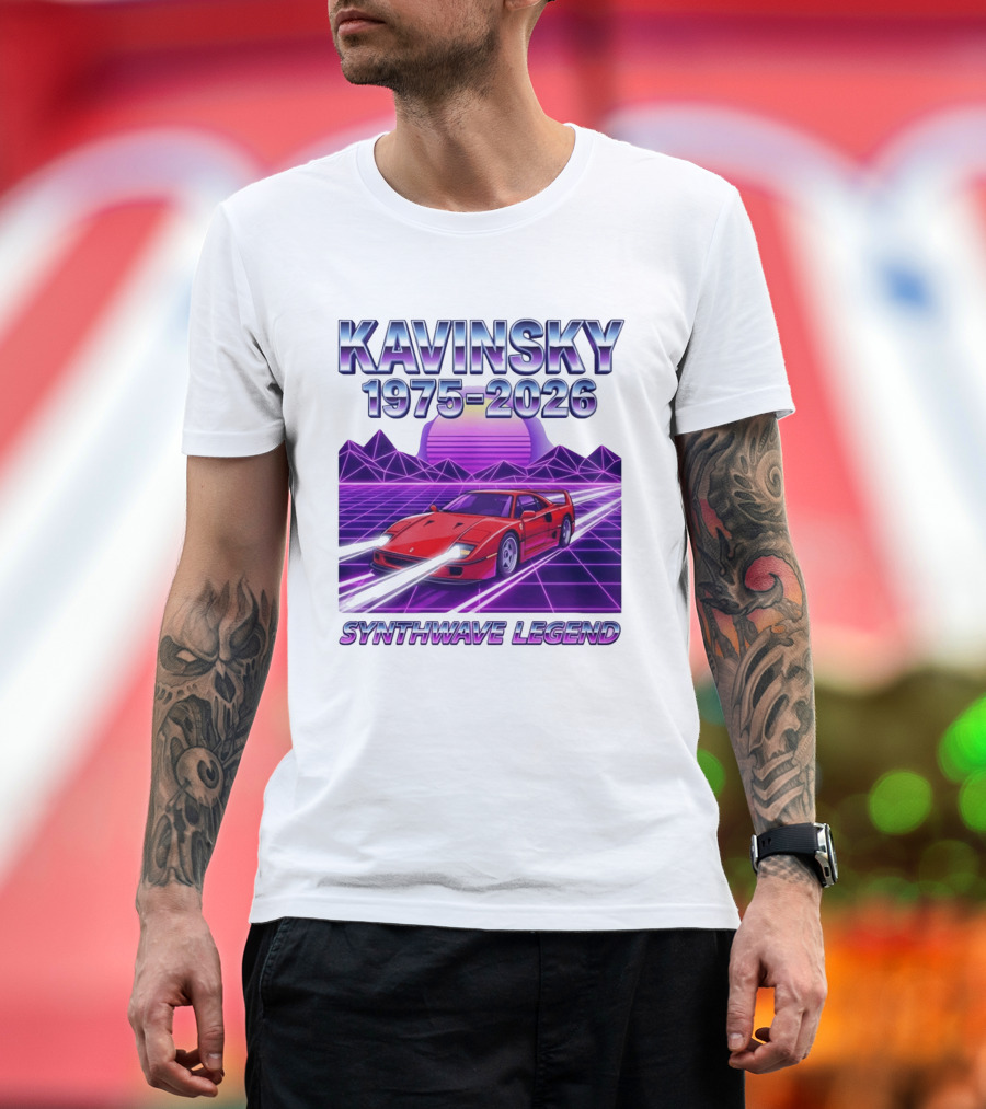 Kavinsky 1975 2026 Synthwave Legend Vaporwave Retro Car Aesthetic T-Shirt