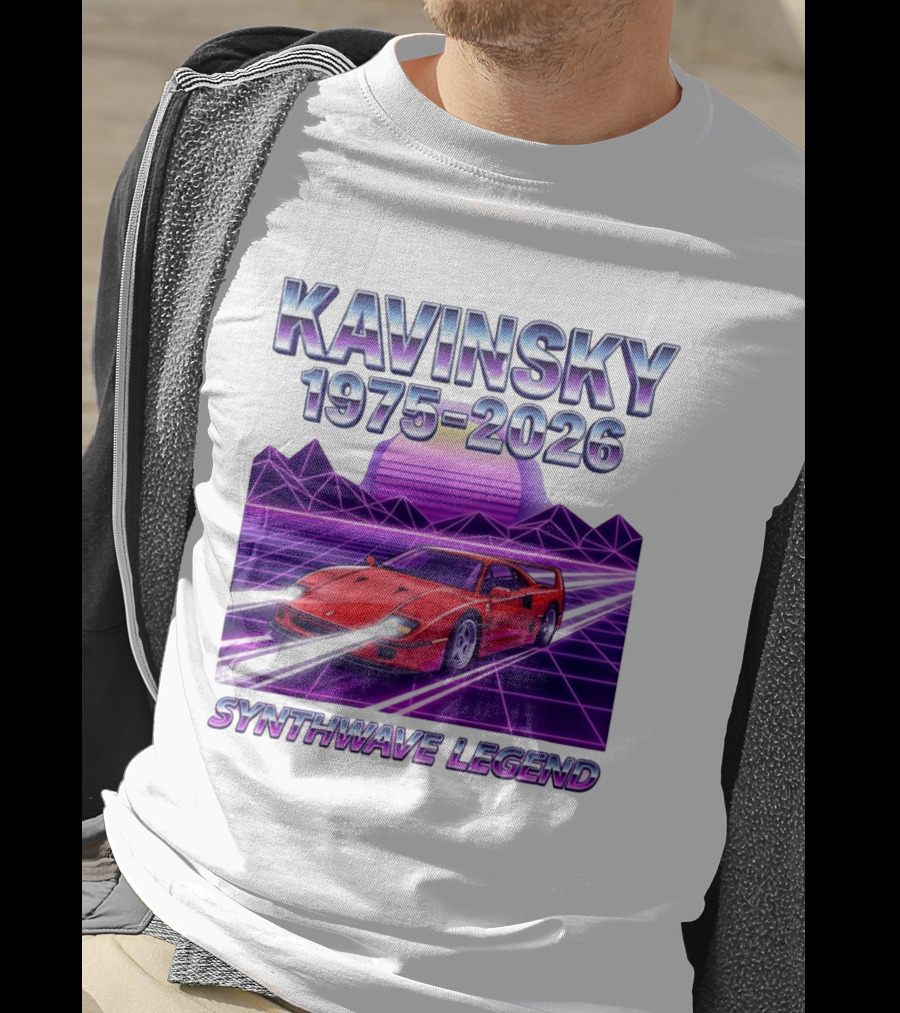 Kavinsky 1975 2026 Synthwave Legend Vaporwave Retro Car Aesthetic T-Shirt