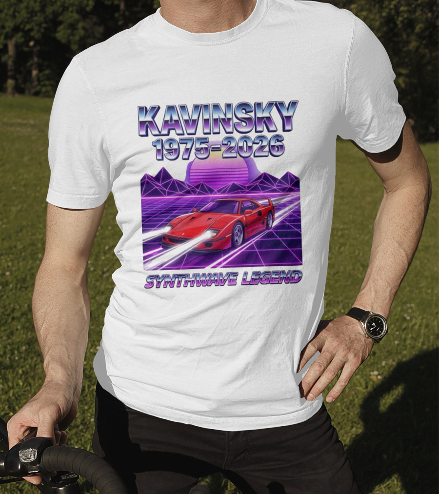 Kavinsky 1975 2026 Synthwave Legend Vaporwave Retro Car Aesthetic T-Shirt