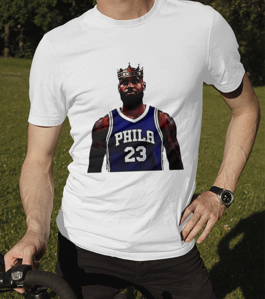 LeBron James Crown PHILA 23 Jersey Philadelphia 76ers Basketball T-Shirt