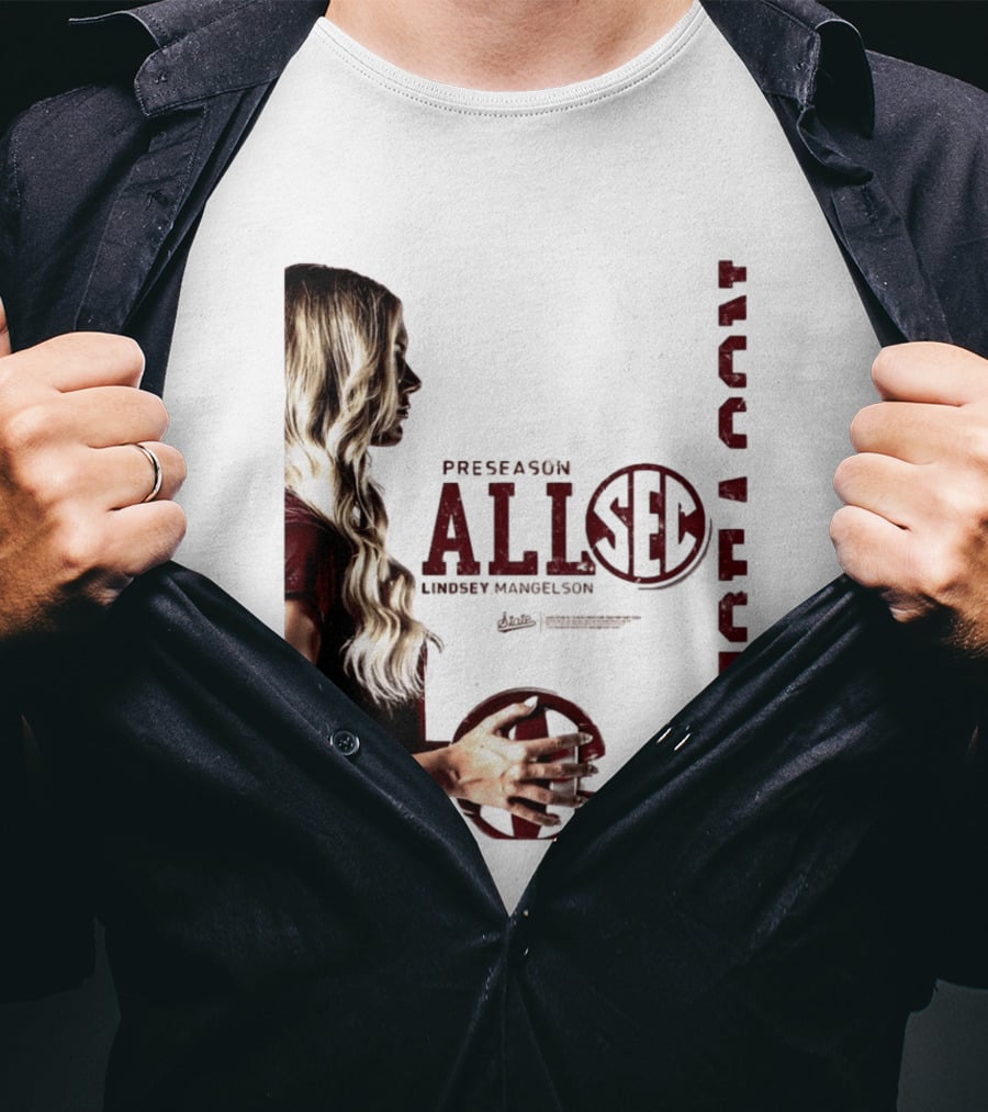Preseason All SEC Lindsey Mangelson Mississippi State Volleyball 2026 T-Shirt
