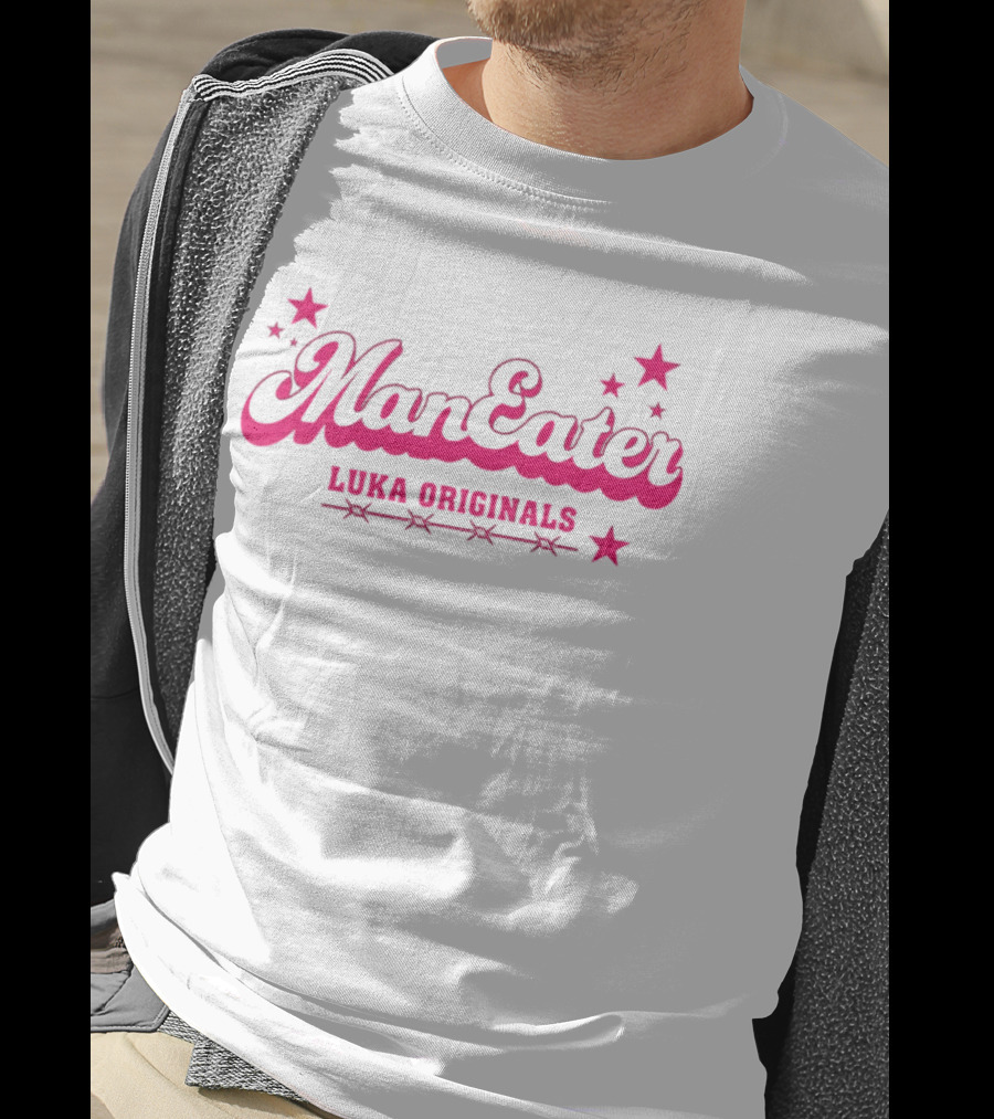 Man Eater Stars Luka Originals Bold Pink Sporty T-Shirt