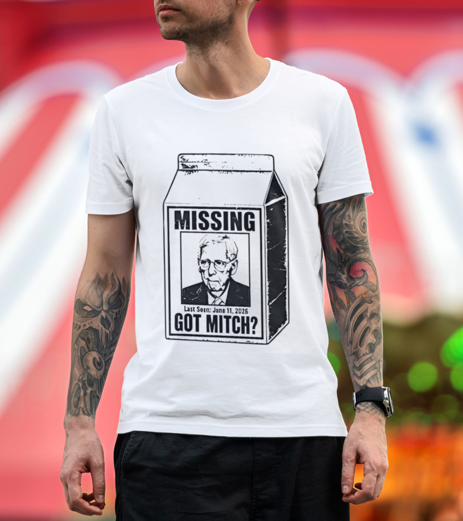 Missing Mitch McConnell Got Mitch Milk Carton T-Shirt