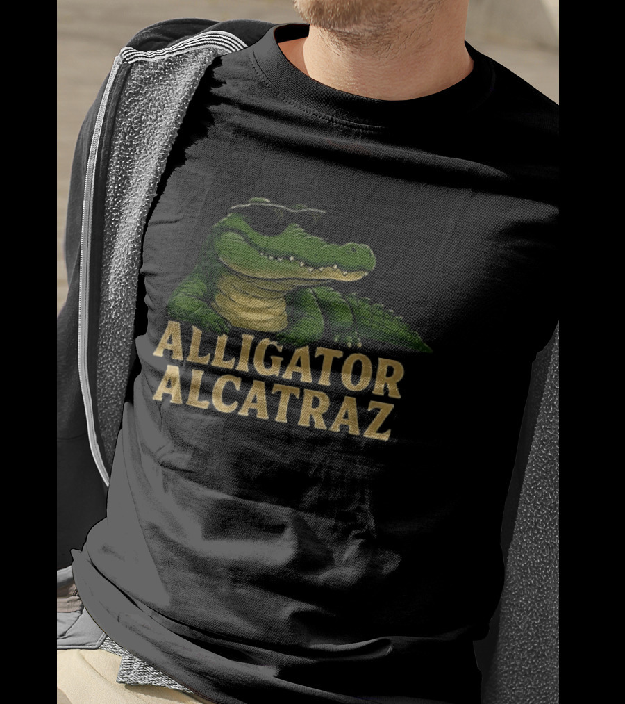 Alligator Alcatraz Sunglasses Meme Florida Humor T-Shirt