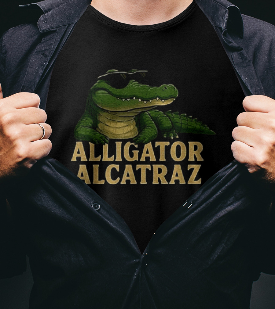 Alligator Alcatraz Sunglasses Meme Florida Humor T-Shirt