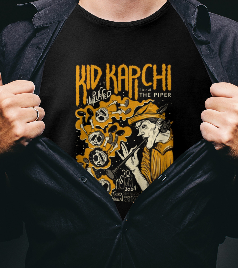 Kid Kapichi Unplugged Live The Piper July 19 20 2024 Semi Acoustic Hometown Show T-Shirt