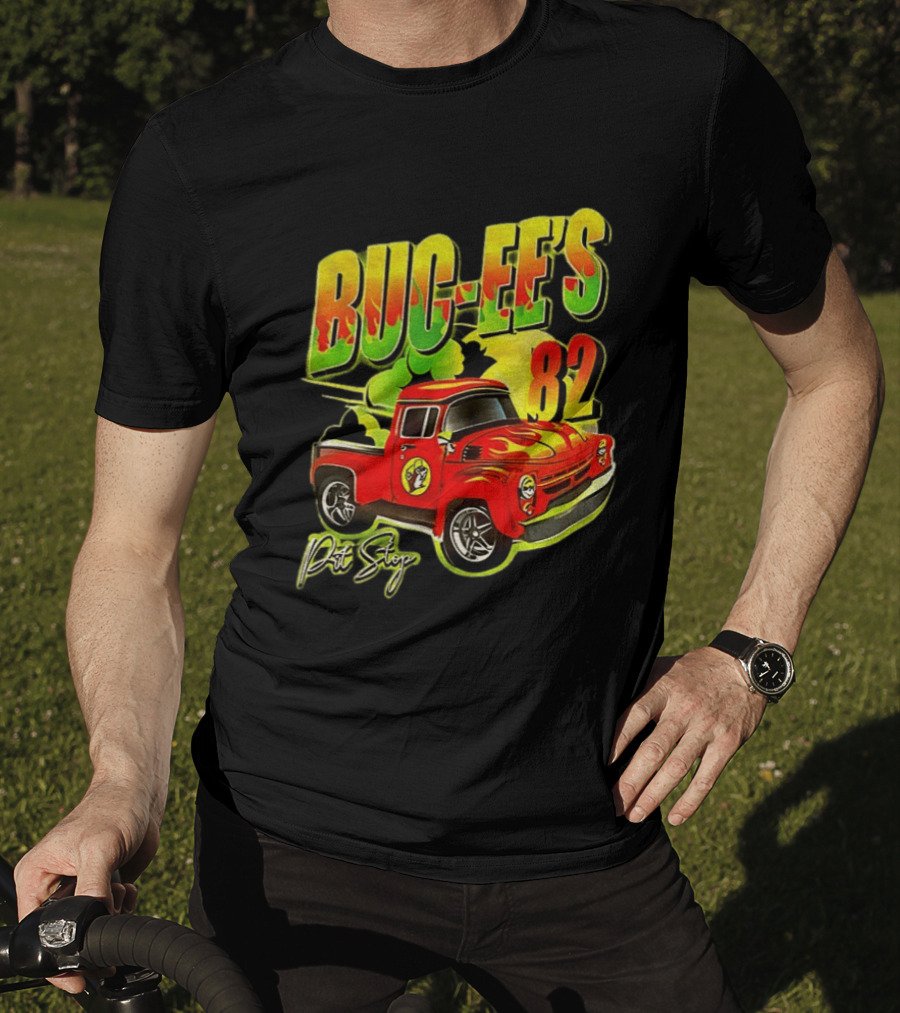 Buc Ee's 82 Pit Stop Vintage Red Truck T-Shirt
