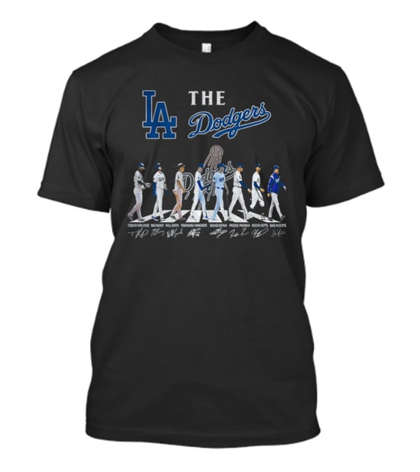 Los Angeles Dodgers Abbey Road MLB Baseball The Dodgers Signatures T-Shirt
