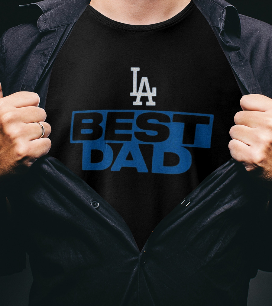 Los Angeles Dodgers Best Dad LA Father's Day MLB T-Shirt