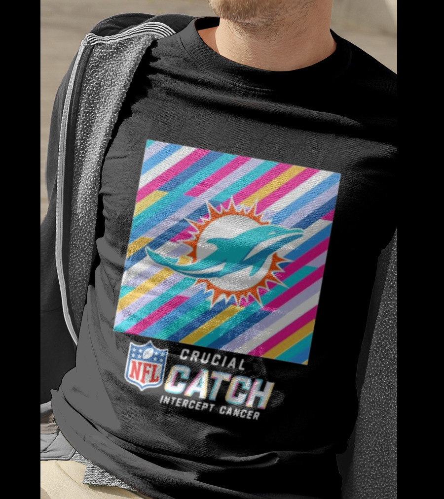 Crucial Catch Intercept Cancer NFL Miami Dolphins 2024 T-Shirt