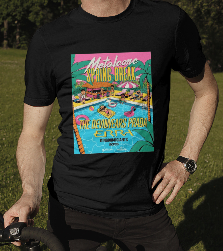 Metalcore Spring Break The Devil Wears Prada ERRA Kingdom Of Giants Acres Tour 2025 T-Shirt