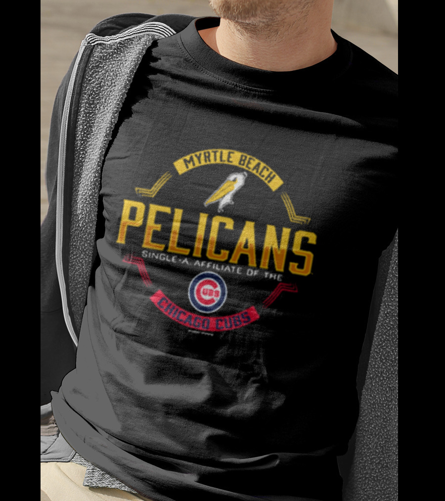 Myrtle Beach Pelicans Single A Affiliate Chicago Cubs Baseball Team T-Shirt