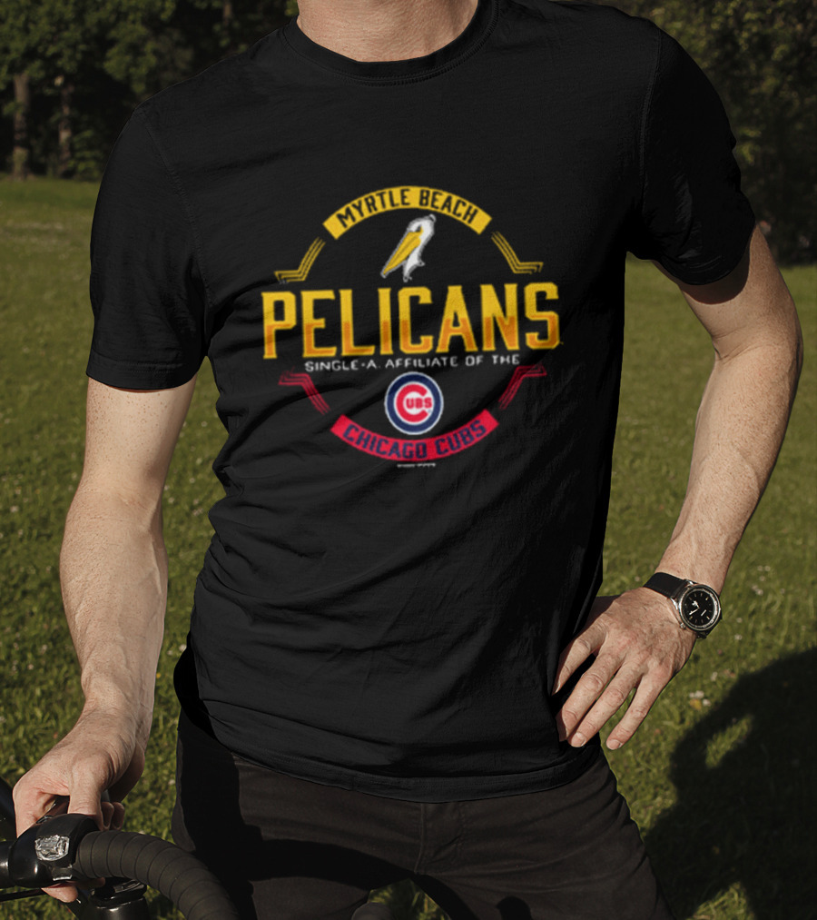 Myrtle Beach Pelicans Single A Affiliate Chicago Cubs Baseball Team T-Shirt