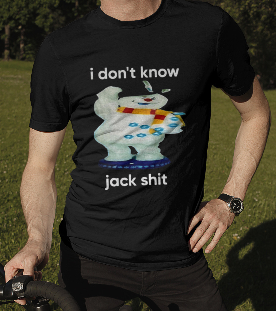 I Don't Know Jack Shit Snowman Scarf Spinning Gemmy T-Shirt