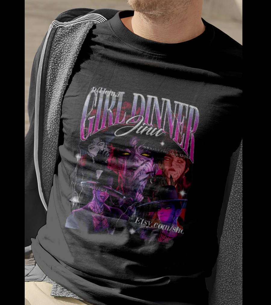 Girl Dinner Jinx Etsy Villain Crush Aesthetic T-Shirt