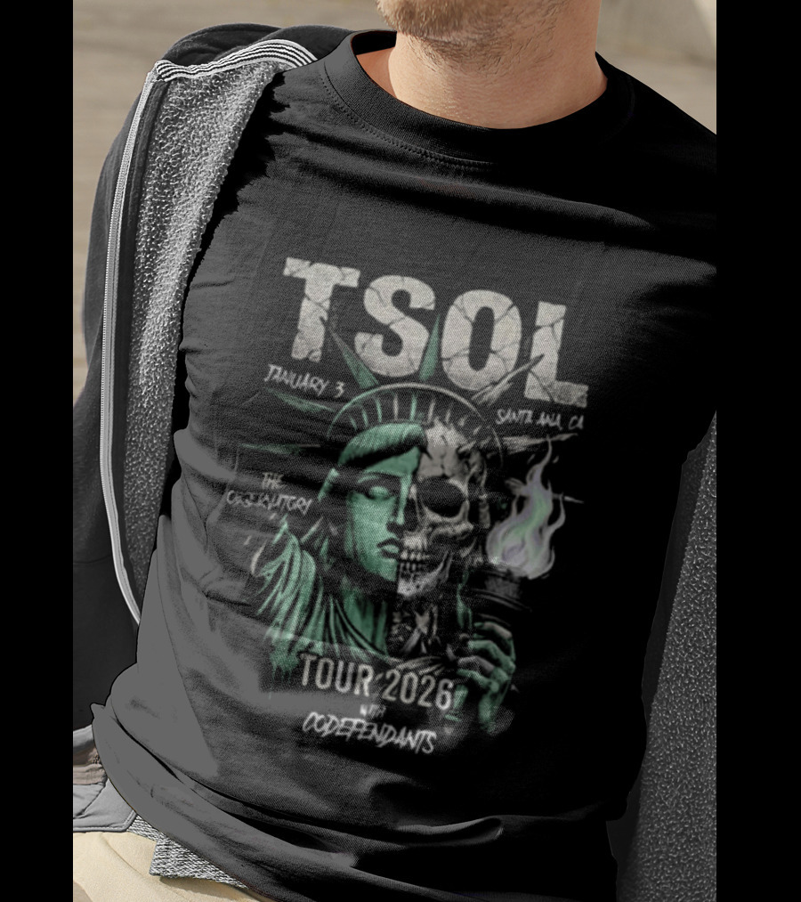 TSOL Tour 2026 The Observatory Santa Ana CA January 3 With Codefendants T-Shirt