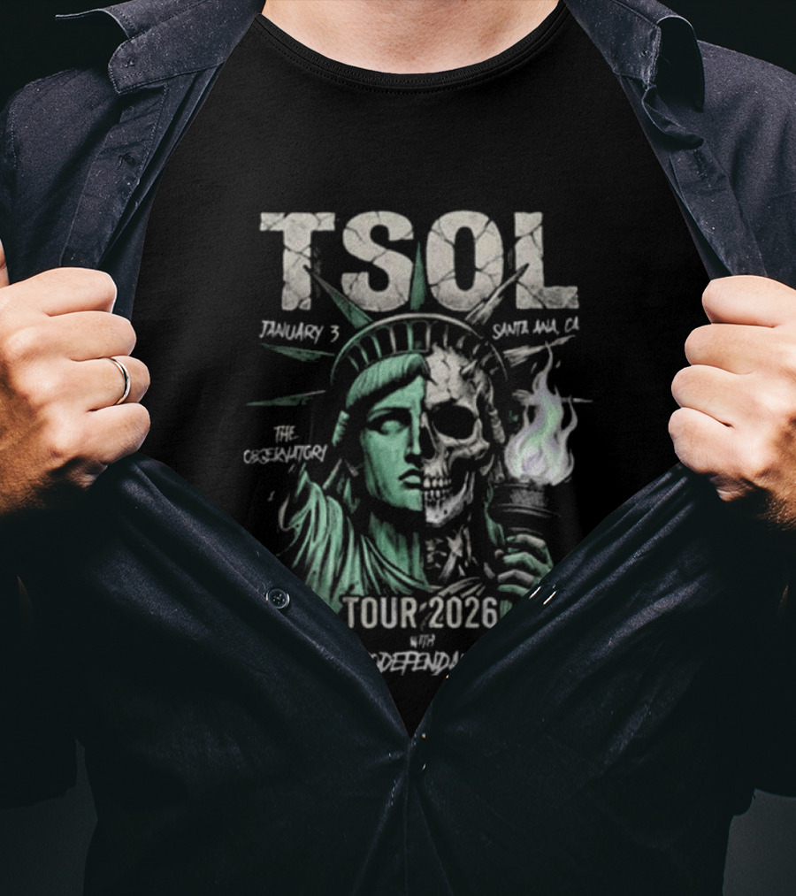 TSOL Tour 2026 The Observatory Santa Ana CA January 3 With Codefendants T-Shirt