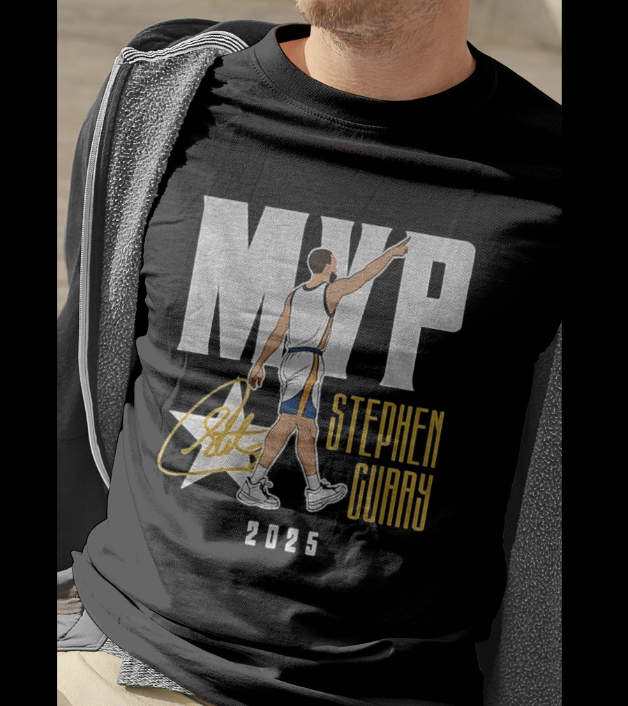 Stephen Curry MVP 2025 Basketball Champion Star Signature T-Shirt