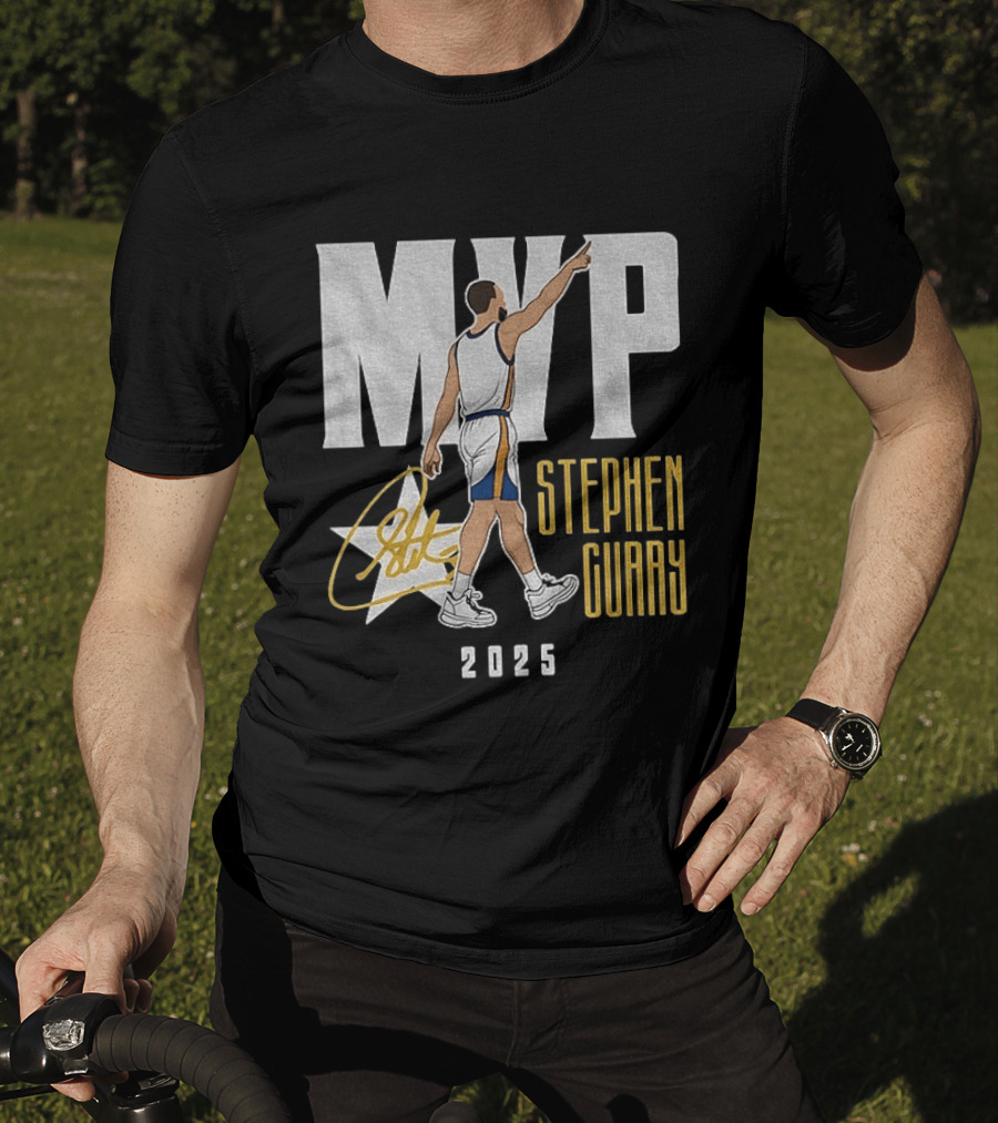 Stephen Curry MVP 2025 Basketball Champion Star Signature T-Shirt