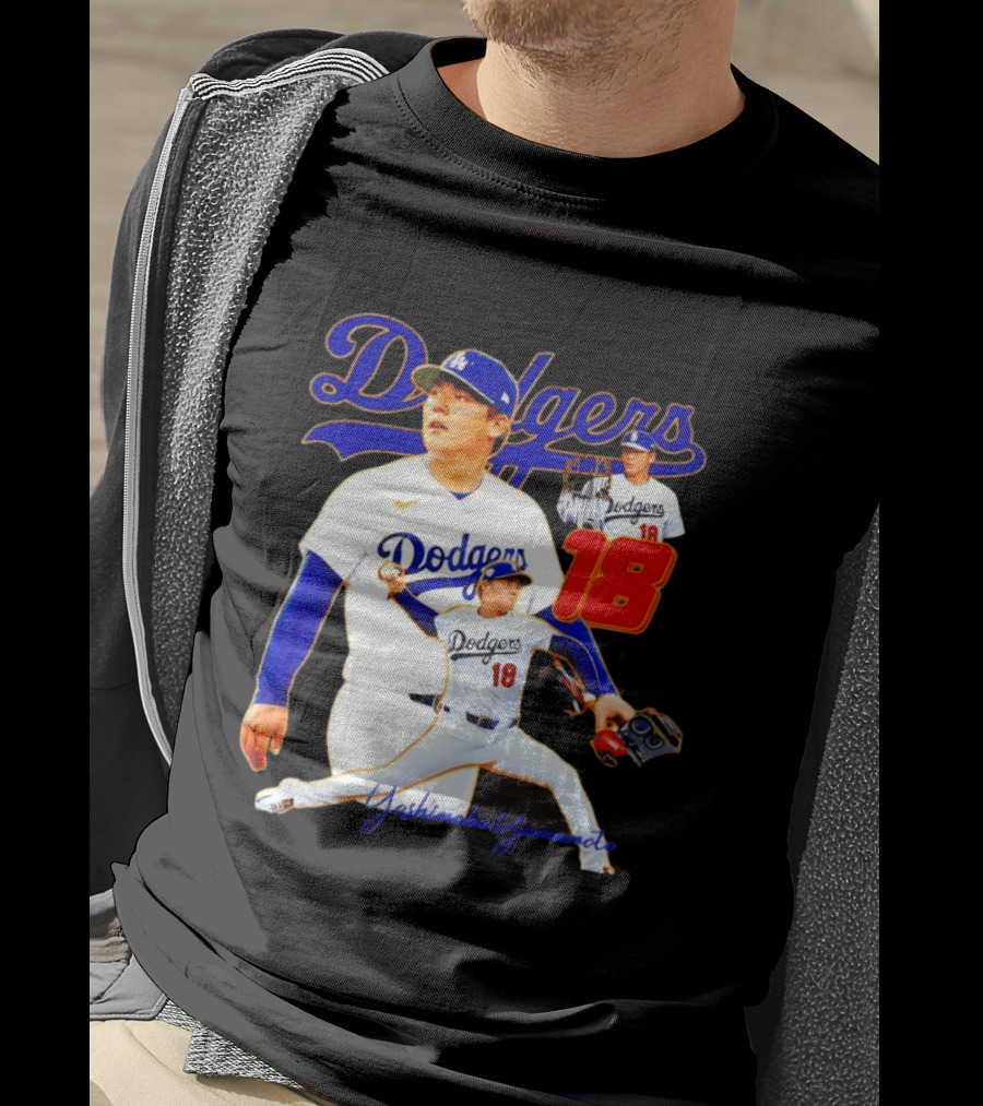 Los Angeles Dodgers Yoshinobu Yamamoto 18 Baseball 2026 T-Shirt