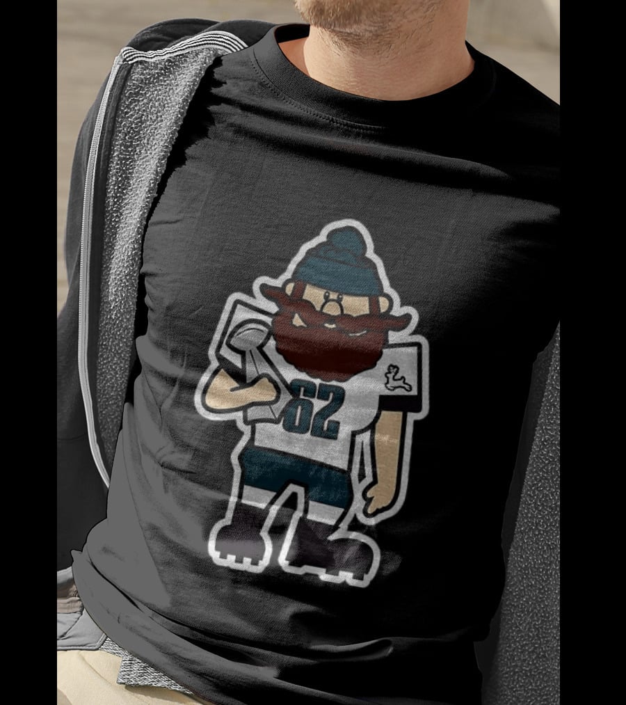 Yukon Cornelius 62 Philadelphia Eagles Football Trophy T-Shirt
