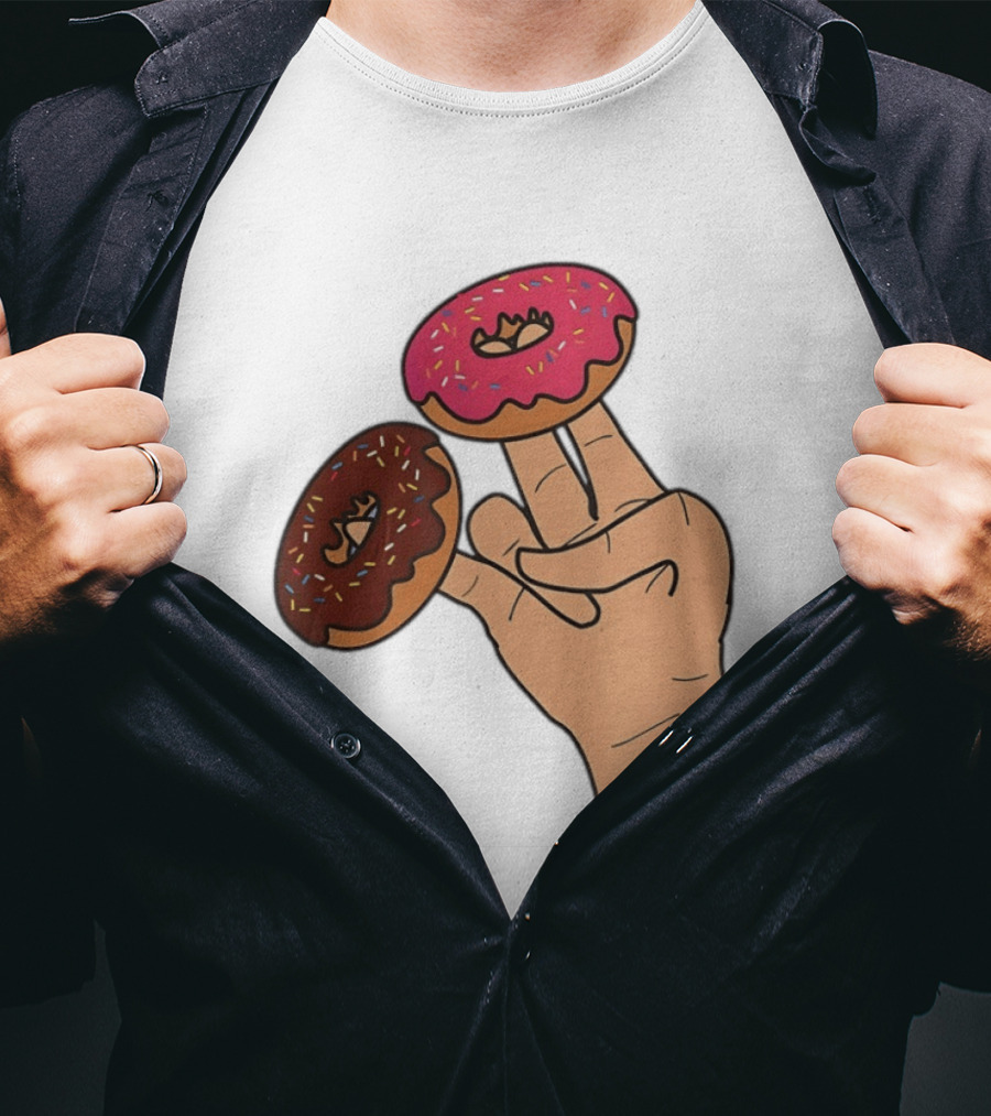 2 In The Pink 1 In The Stink Donut Fingers T-Shirt