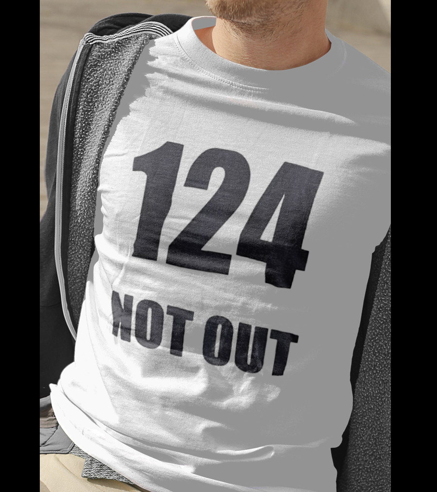 124 Not Out India Political T-Shirt