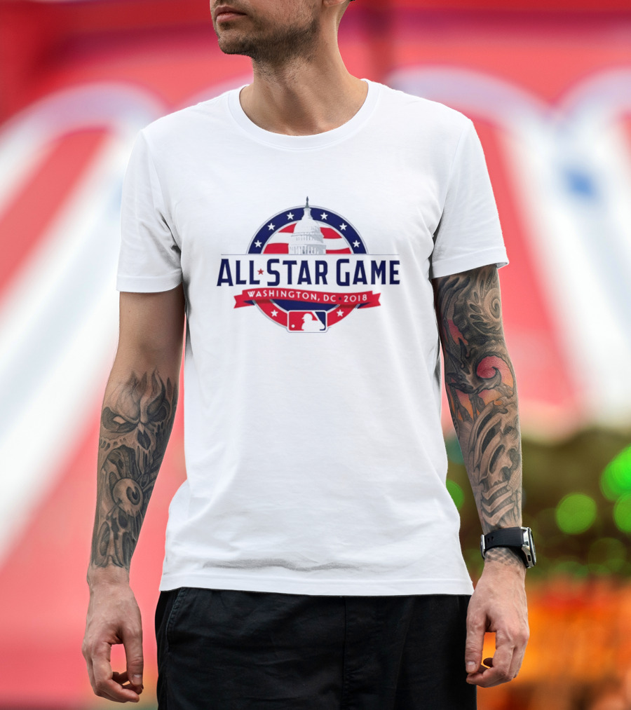 2018 MLB All Star Game Washington DC Capitol Baseball T-Shirt