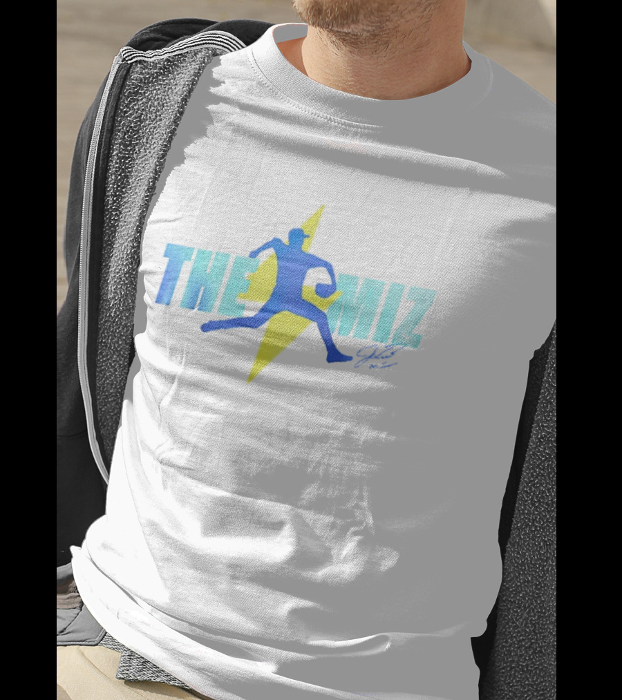 2025 Brewers Misiorowski The Miz Pitcher Lightning Blue T-Shirt